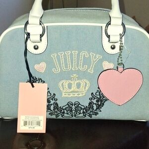 Juicy Couture Blue and White Women's Bag